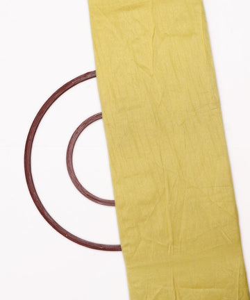 lemon colour plain raw silk